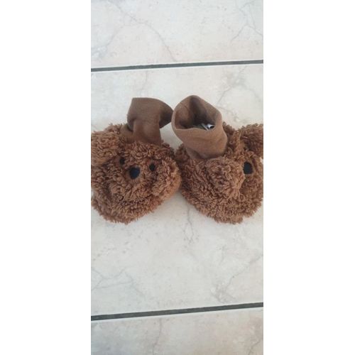Chausson Bébé Ourson Marron 0.3mois
