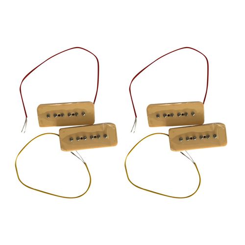 4x Alnico V Alnico 5 Barre De Savon ¿¿ Bobine Simple P90 Mini Pont De Cou 50 / 52mm M¿¿Tal Tress¿¿ Fil Adapt¿¿