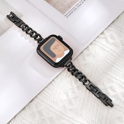 Compatible Avec Le Bracelet Apple Watch 7 Xiaoxiangfeng S6, Bracelet Magnétique Pour Apple Watch S6, Iwatch 7/6/5/4/3s-Bracelet De Montre Style Chanel ¿ Noir ¿ 41 Mm Pour Apple Watch Series 7