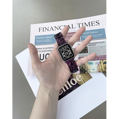Résine Créative De Haute Qualité Adaptée Au Bracelet De Montre Apple Iwatch7, Apple Watch 6543 Génération Se, Mode Homme Et Femme-Lumière Violette - 41 Mm (7e Génération)