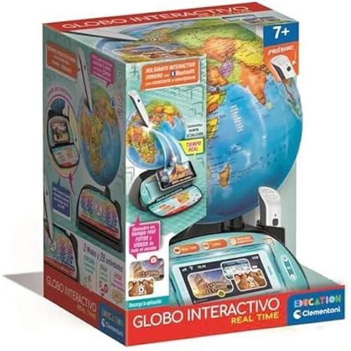 Clementoni Ballon Numérique Real Time - Jeu Éducatif Interactif Pour Enfants - Apprend La Géographie Et La Culture Générale -