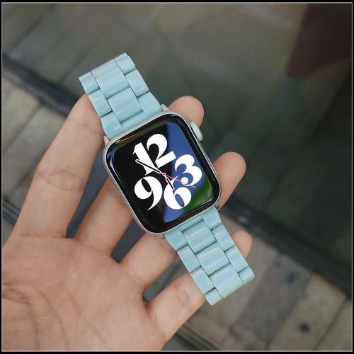 Résine Bonbon Adaptée À L'apple Watch S7 Iwatch23456 Génération Se Bracelet De Transport Léger Femme-Vert Clair - 38 Mm - 1re À 3e Génération