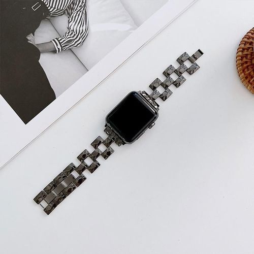 Applicable Aux Montres Apple 1 À 7 Générations, Bracelet À Chaîne Haute, Bracelet En Métal Apple Watch Se, À La Mode Et Nouveau-Noir-38/40/41 Mm