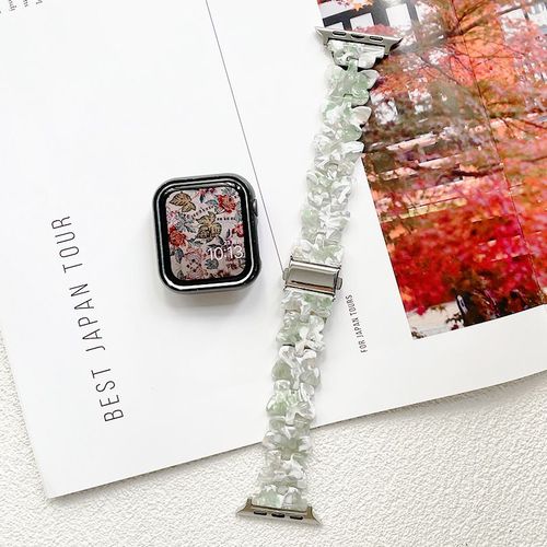 Niche En Métal En Résine Papillon Magique Pour Iwatch 6 Génération 75, Compatible Avec Apple Watch Apple Watch 8 Se-Extraction Verte - 38 Mm/40 Mm/41 Mm
