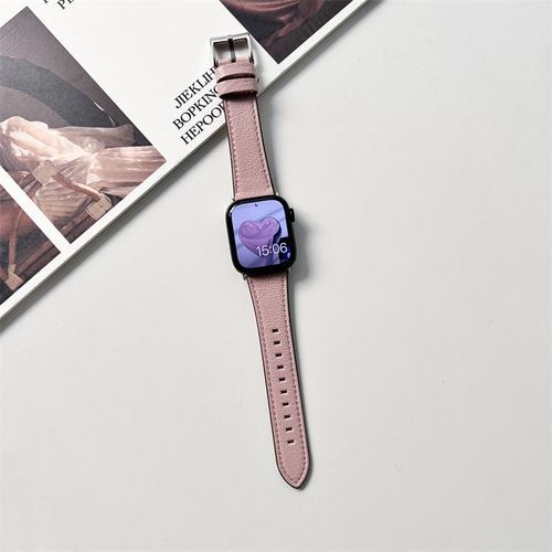 Nouveaux Modèles Iwatch En Peau De Mouton Souple Starlight Pour Hommes Et Femmes, Adaptés À La Génération S78 Apple Watch 456se-Boucle Argent Rose - Compatible Avec : Iwatch 78 Génération 41 Mm
