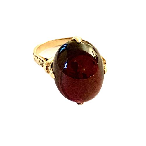 Bague Classique En Grenat (9k)-Une Élégance Intemporelle Tissée Par Le Grenat