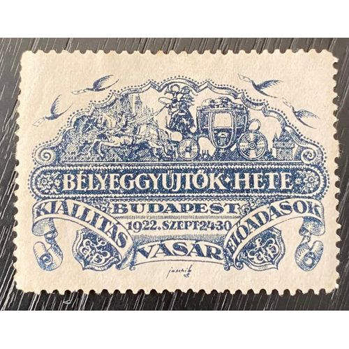 Vignette Hongrie Semaine Des Collectionneurs De Timbres 1922