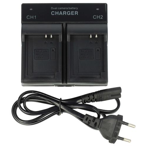 vhbw Chargeur double compatible avec Canon PowerShot SX700 HS, SX710 HS caméra caméscope action-cam - Station, témoin de charge