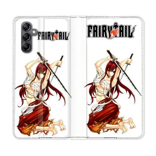 Housse Cuir Portefeuille Pour Samsung Galaxy A16 5g Manga Fairy Tail Erza