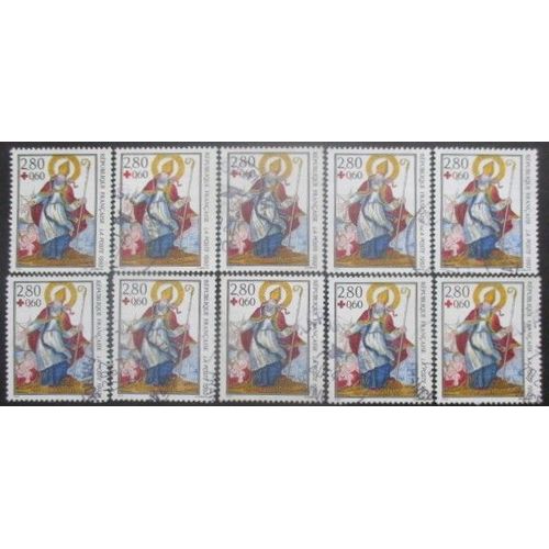 France N°2853a X 10 Dentelé 13,5 X 13 Oblitéré