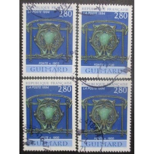 France N°2855 X 4 Oblitéré