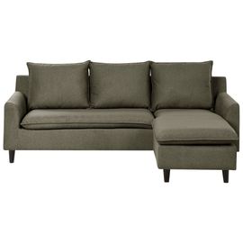 Canapé D'angle À Gauche En Tissu Vert Foncé Elvenes