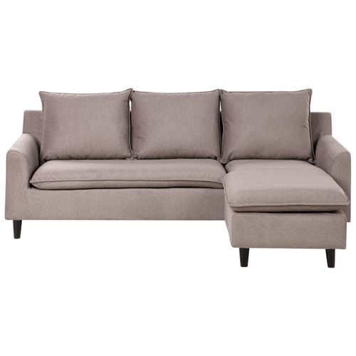 Canapé D'angle À Gauche En Tissu Taupe Elvenes
