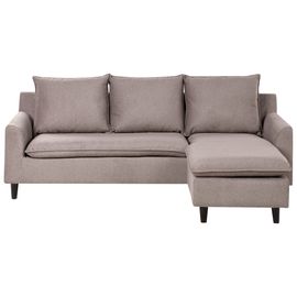 Canapé D'angle À Gauche En Tissu Taupe Elvenes