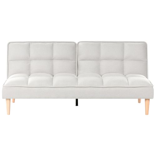 Canapé Convertible 3 Places En Tissu Beige Clair Siljan