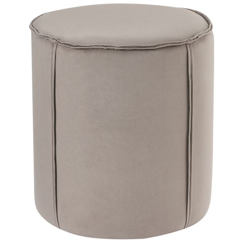 Pouf En Velours Taupe Sedona