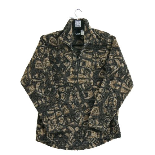 Reconditionné - Pull Polaire Femme Tnf Vintage Y2k - Taille S - Femme - Marron