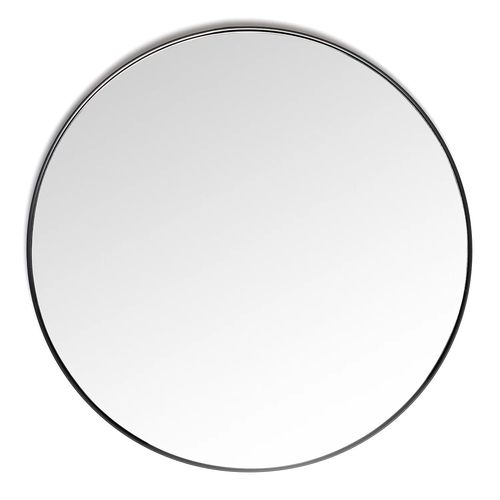 Miroir mural rond en métal (Ø60,5 cm) Gon Noir
