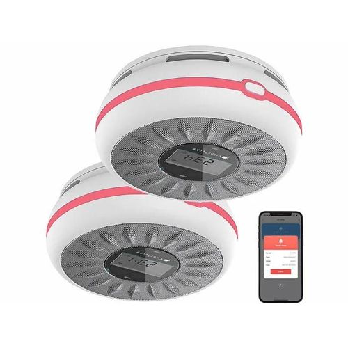 2 détecteurs de fumée et monoxyde de carbone connectés 85 dB RWM-210.duo