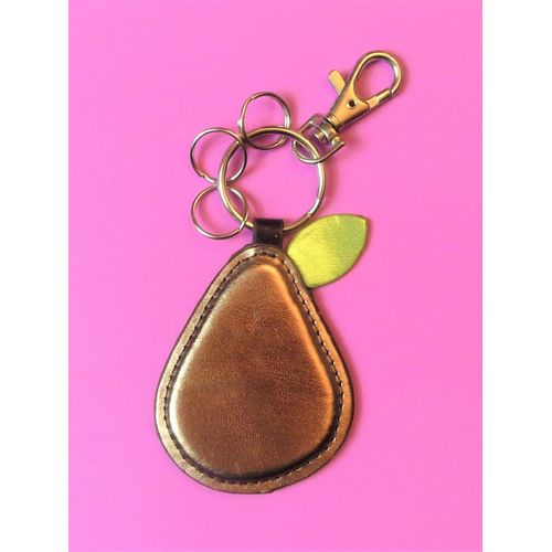 Porte Clés En Simili Cuir Marron Cuivré- Neuf- Monoprix