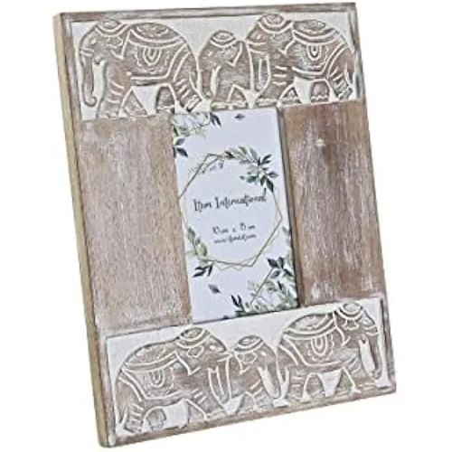 Cadre photo - DKD HOME DECOR - Blanc - Verre et bois - 23x28 cm - 10x15 cm