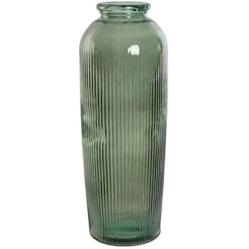 Vase - HOME ESPRIT - Vert en Verre Recyclé - 25,24 x 20,62 x 29,05 cm - Style Contemporain - Design