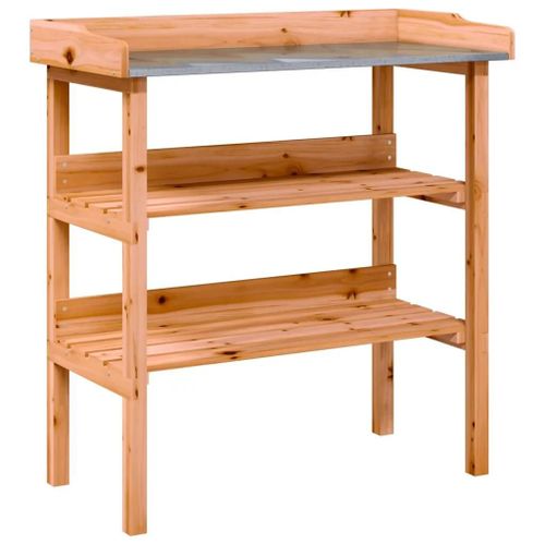 Table À Plantes Avec Étagères Marron 78x38x82,5cm Bois De Sapin
