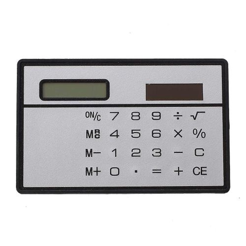 Calculatrice de poche de la taille d¿une carte de crédit d¿énergie solaire