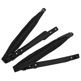 Sangle D¿Accordéon Basse Rembourrée Accordéon Pu Cuir Harnais D¿Épaule Sangles Ceinture Réglable Pour Accordéon Basse 16-120, Noir