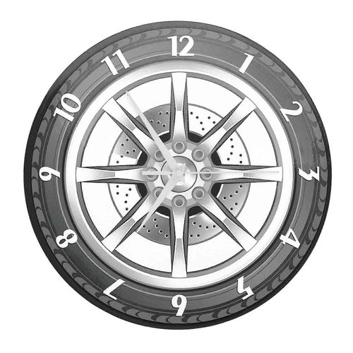Personnalisez votre nom de garage Service de voiture Réparation Garage Acrylique Horloge murale Roue Roue Auto Watch Car Work
