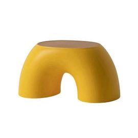 Tabouret En Forme D'Arc-En-Ciel Repose-Pieds Pour Enfants Escabeau Siège Pour Salon Meubles D'Intérieur Tabouret Pour Enfants Jouet Jaune