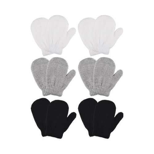 6 Paires D¿Hiver Chaud Tricoté Mitaines Gants Mitaines Pour La Fête De Noël Enfants Tout-Petits Fournitures