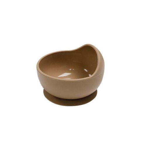 Bol D¿Alimentation De Bébé En Silicone Imperméable À L¿Eau Bébé Apprentissage Bol D¿Aspiration Bol Alimentaire Supplémentaire Marron