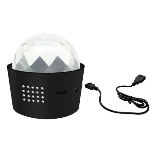 Mini boule disco lumière, commande vocale disco Party lumières scène effet d¿éclairage DJ stroboscopique boule pour les fêtes anniversaire Club-B