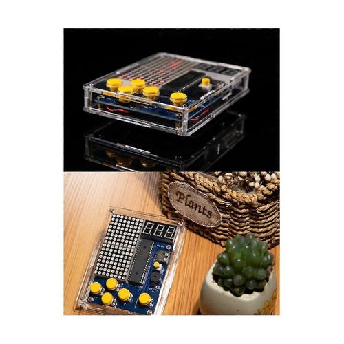 Kit De Jeu De Bricolage Soudure Électronique Bricolage Soudage Tranning Set Snake Plane Avec Boîtier En Acrylique Pixel Game Console Making Kit