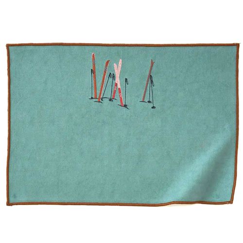 Set De Table Brodé En Coton 35x50 Cm Passe Montagne Menthe