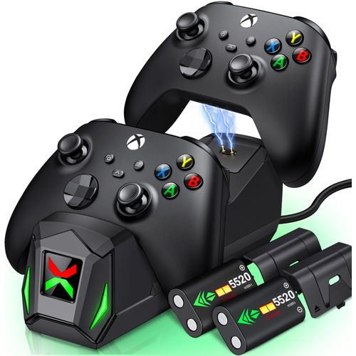 Station De Charge S6 Pour Xbox One,Xbox One X,Xbox One S,Chargeur De Contrôleur Pour Xbox Series X,Xbox Seires S Avec 2 Pièces 24.Com - Type Q163-Black