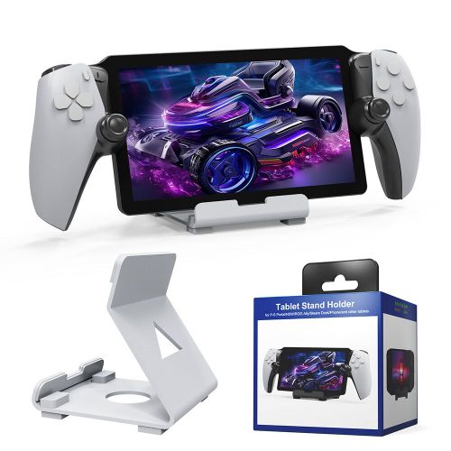 Station De Charge S6 Pour Console De Jeu Playstation Portal,Support De Chargeur Pour Ps5,Lumière Rvb,Câble De Charge Usb C - Type White Bracket