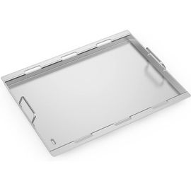 Plaque De Cuisson En Acier Inoxydable,Plaque De Barbecue Avec Poignée,Bbq Plancha Pour Weber Genesis Ll Et Ii Lx 300 Series Barbecue À Gaz,Rectangulaire,4Mm D'Épaisseur,66 × 47 × 3,8Cm