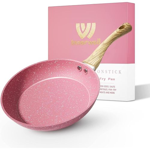 Poêle À Frire Roses 20cm,Poêle À Induction,Revêtement Antiadhésif En Granit,Poêle À Omelettes,Sans Pfoa