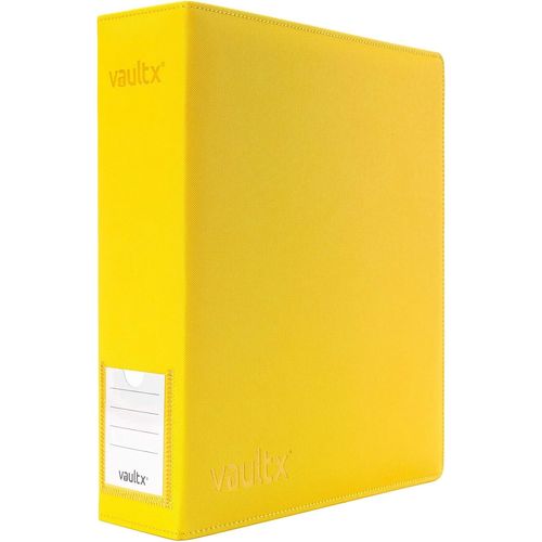 Premium Exo-Tec Classeur À Anneaux¿Pour 9 Pages De Cartes À Collectionner¿Capacité De 50 Pages + 3 Anneaux En D Pour Tcg(Jaune)
