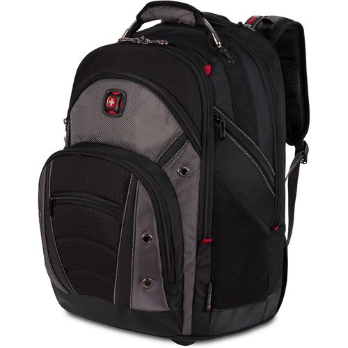 Synergy Sac À Dos Pour Ordinateur Portable 16 Pouces Avec Poche Pour Tablette Tactile 10 Pouces,26 L,Femmes Hommes,Bureau Voyages D¿Affaires Uni,Noir/Gris,600635