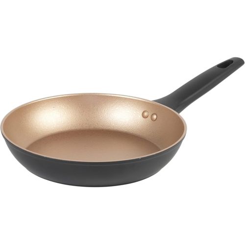 Rh01666beu7 Opulence Collection 24cm Poêle À Frire Antiadhésive,Revêtement Antiadhésif Durable,Sans Pfoa,Compatible Plaques À Induction Et Ustensiles Métalliques,Noir/Or