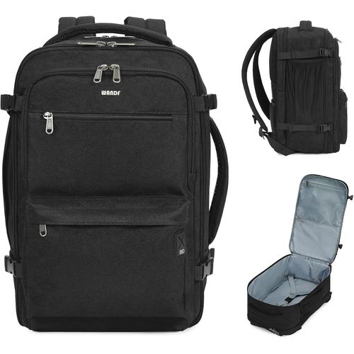 Sac De Ca E 40X20X25 Pour Ryanair Airlines,Sac À Dos De Bagage À Main Pour Voyage Sous Le Siège Avec Poche Imperméable,Sac À Dos Pour Ordinateur Portable De 15,6 Pouces(Noir)