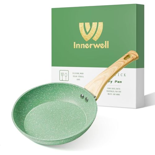 Poêle À Frire Vertes 20cm,Poêle À Induction,Revêtement Antiadhésif En Granit,Poêle À Omelettes,Sans Pfoa