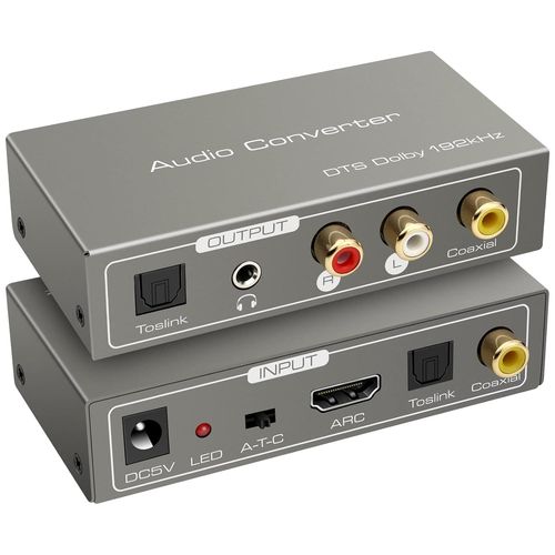 Adaptateur Hdmi Arc Numérique Analogique Convertisseur Audio Extractor Vers Spdif Coaxial Optique Rca L R Sortie Stéréo 3.5 Mm Pour Amplificateur Barre De Son Projecteurs Etc