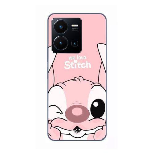 Coque Pour Vivo Y35 4g Stitch Angel Mignon Gond Rose