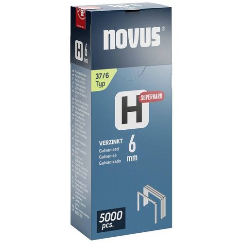 Agrafe à fil fin H type 37 agrafe L.10,6mm 6mm 0,75mm super dure 5000 pièces.NOVUS