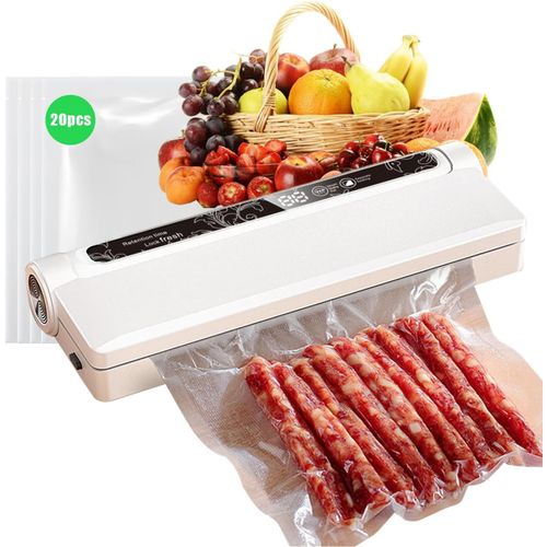 3 Modes Machine Sous Vide Alimentaire, Mise Sous Vide Alimentaire, Sous Videuse Alimentaire, Avec 20 Sac Sous Vide Alimentaire, Pompe D¿Aspiration 60Kpa