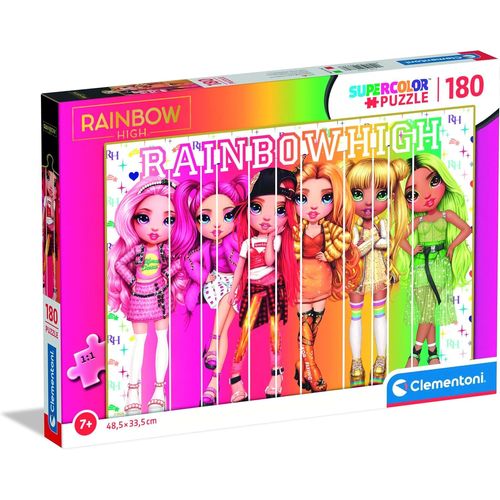 - Puzzle Rainbow High 180pzs Supercolor High-180 Pièces, 7 Ans Enfant Dessin Animé-Fabriqué En Italie, 29775, Multicolour, Medium